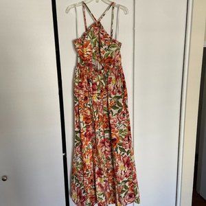Petal & Pup/Seven Wonders Madeira Dress in Orange Floral (Size M)